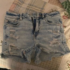 American eagle high rise jean shorts